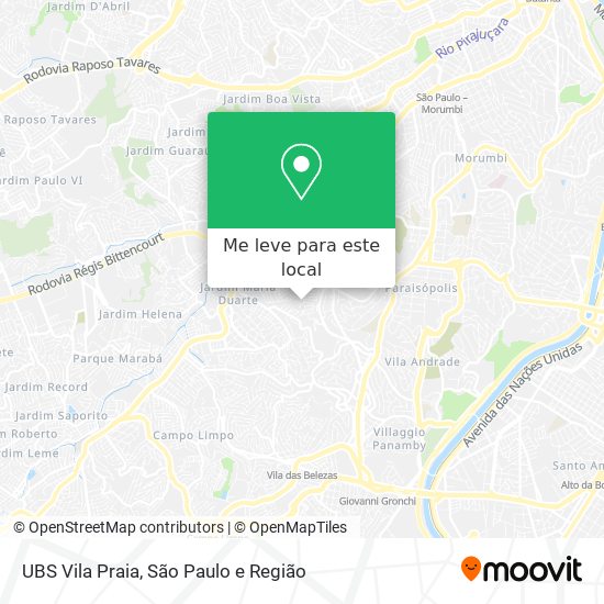 UBS Vila Praia mapa