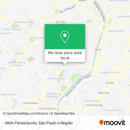 AMA Paraisópolis mapa