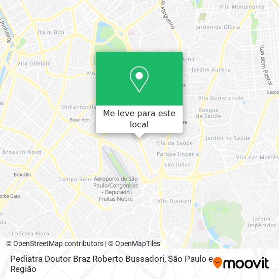 Pediatra Doutor Braz Roberto Bussadori mapa