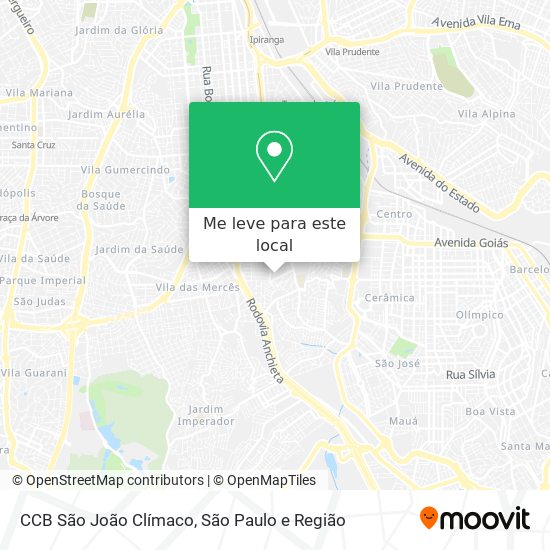 CCB São João Clímaco mapa