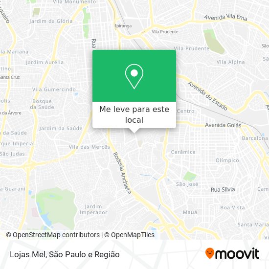 Lojas Mel mapa