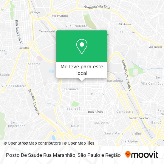 Posto De Saude Rua Maranhão mapa