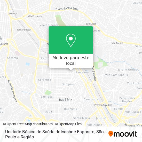 Unidade Básica de Saúde dr Ivanhoé Esposito mapa