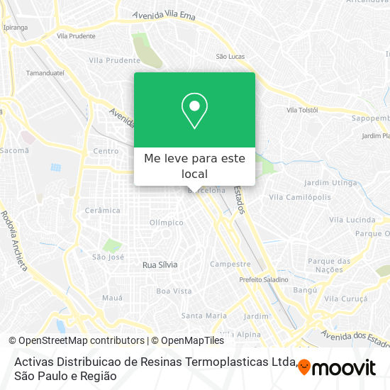 Activas Distribuicao de Resinas Termoplasticas Ltda mapa