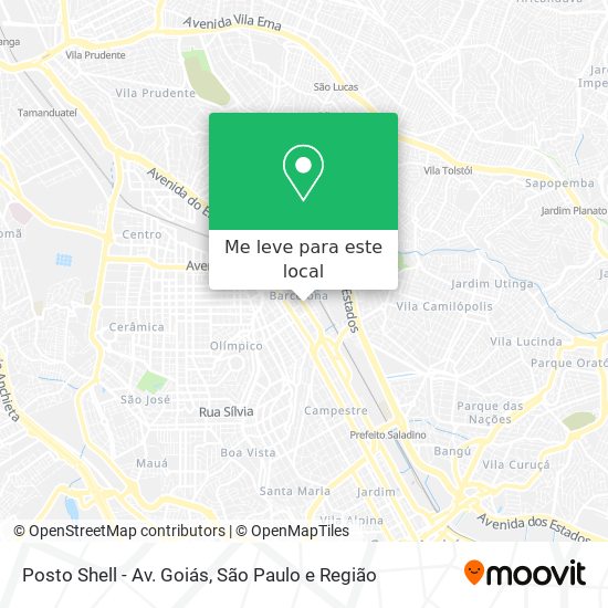 Posto Shell - Av. Goiás mapa