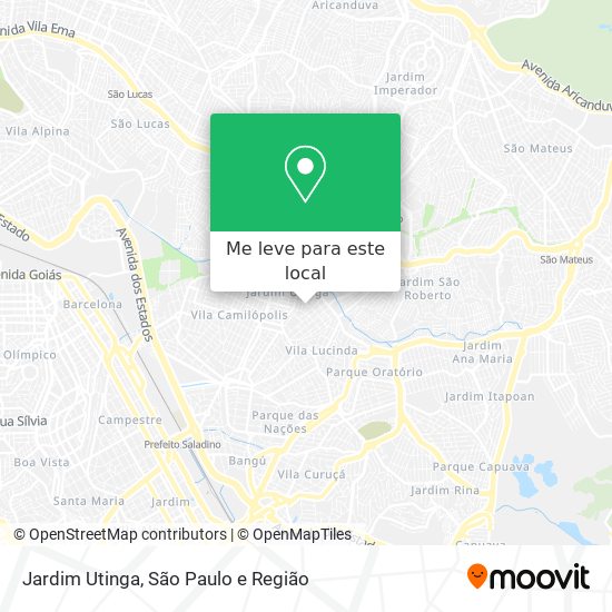 Jardim Utinga mapa