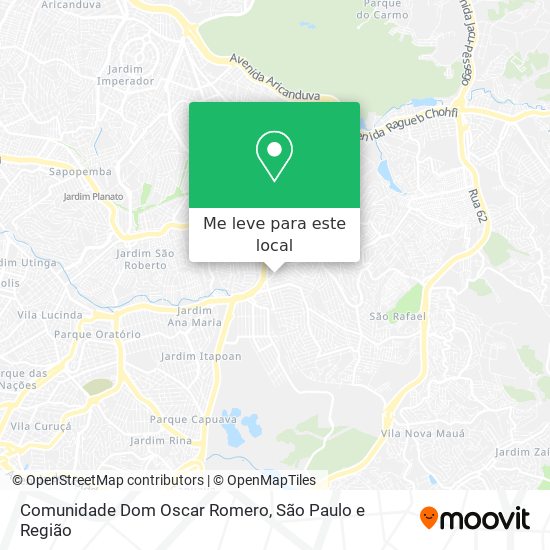 Comunidade Dom Oscar Romero mapa