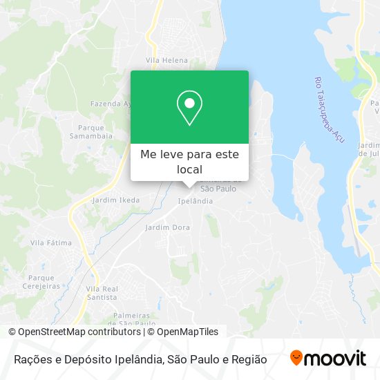 Rações e Depósito Ipelândia mapa
