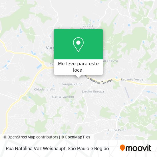 Rua Natalina Vaz Weishaupt mapa