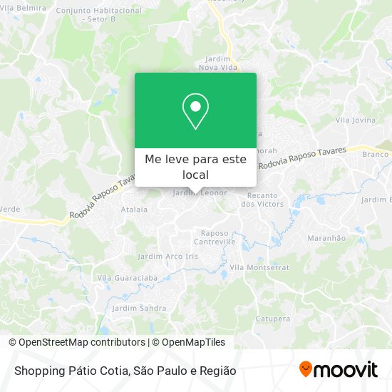 Shopping Pátio Cotia mapa