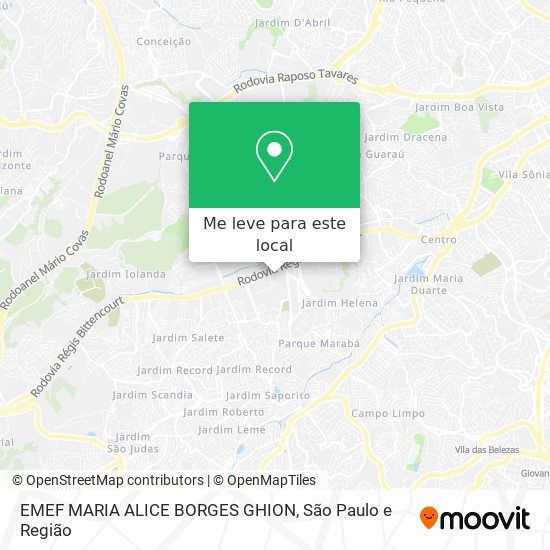 EMEF MARIA ALICE BORGES GHION mapa