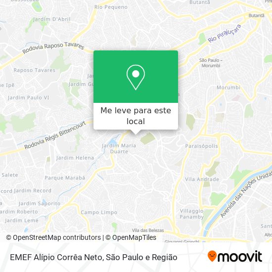 EMEF Alípio Corrêa Neto mapa