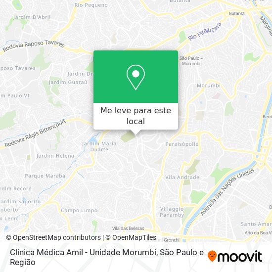 Clinica Médica Amil - Unidade Morumbi mapa