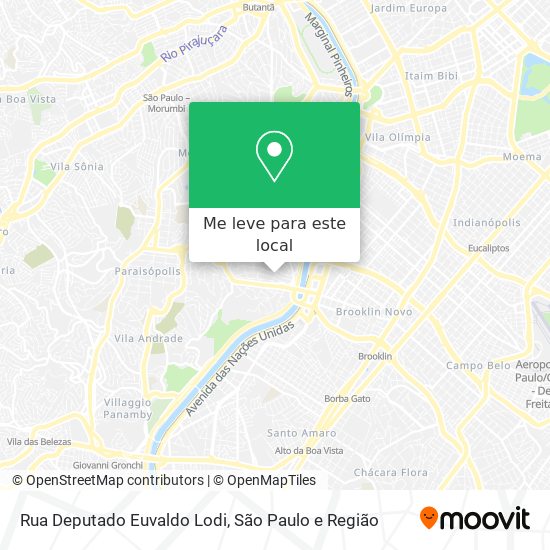 Rua Deputado Euvaldo Lodi mapa