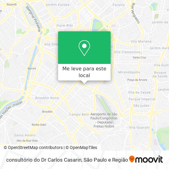 consultório do Dr Carlos Casarin mapa