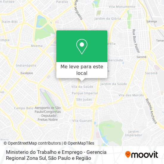 Ministerio do Trabalho e Emprego - Gerencia Regional Zona Sul mapa