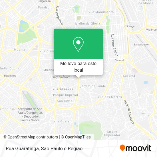 Rua Guaratinga mapa