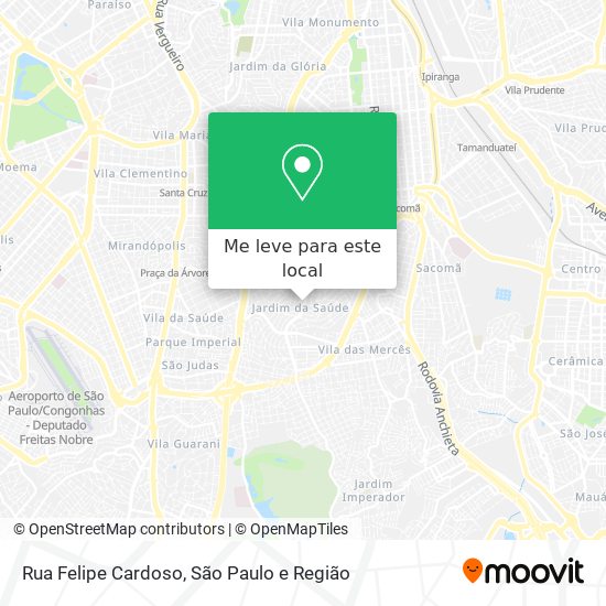 Rua Felipe Cardoso mapa