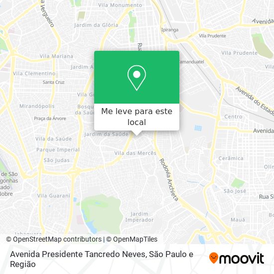 Avenida Presidente Tancredo Neves mapa