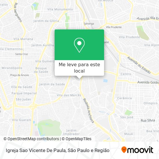 Igreja Sao Vicente De Paula mapa