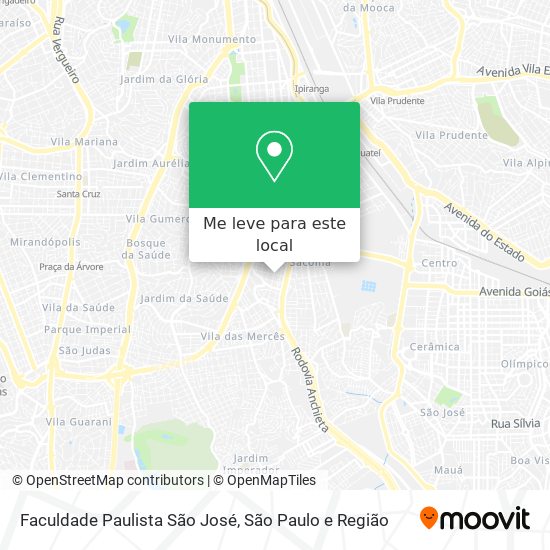 Faculdade Paulista São José mapa