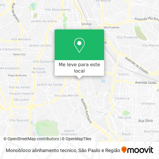 Monobloco alinhamento tecnico mapa