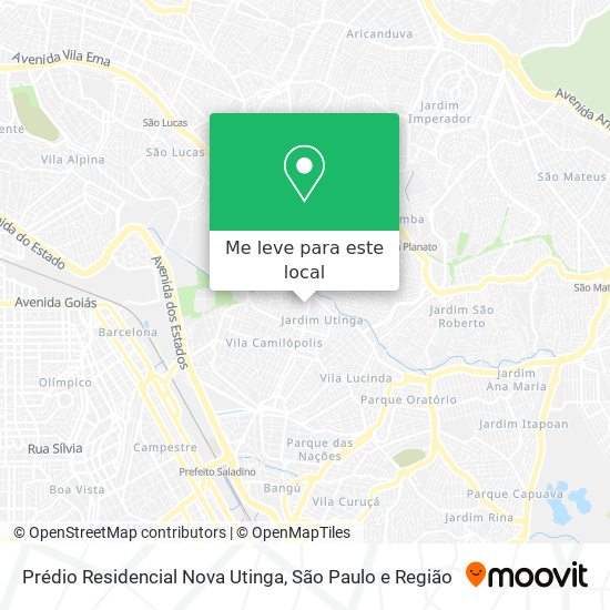Prédio Residencial Nova Utinga mapa