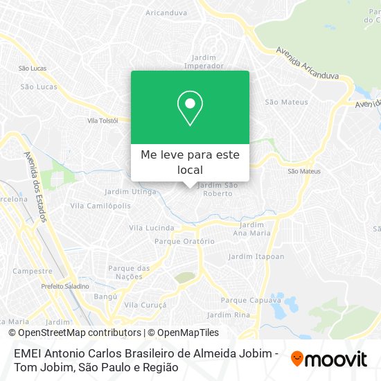 EMEI Antonio Carlos Brasileiro de Almeida Jobim - Tom Jobim mapa