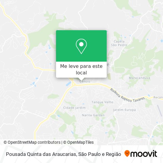Pousada Quinta das Araucarias mapa
