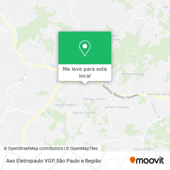 Aes Eletropaulo VGP mapa