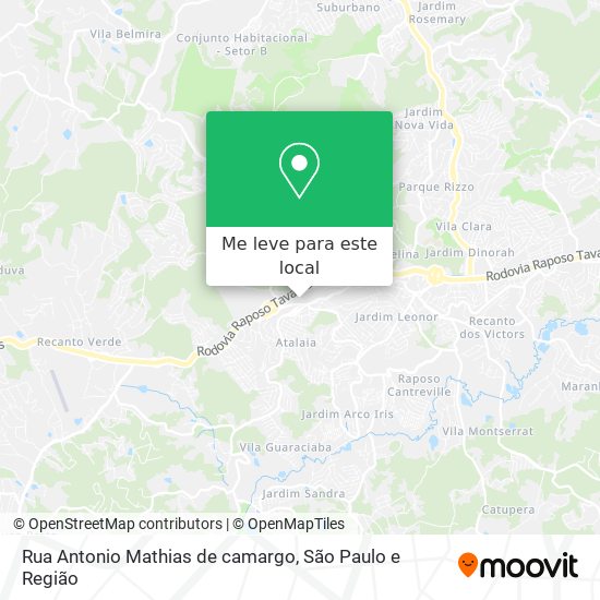 Rua Antonio Mathias de camargo mapa