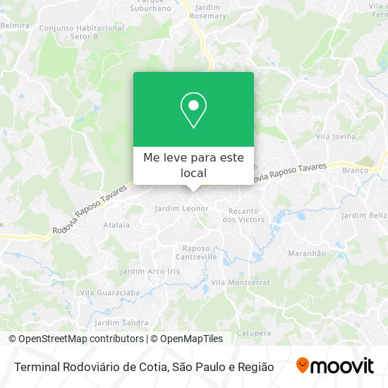 Terminal Rodoviário de Cotia mapa