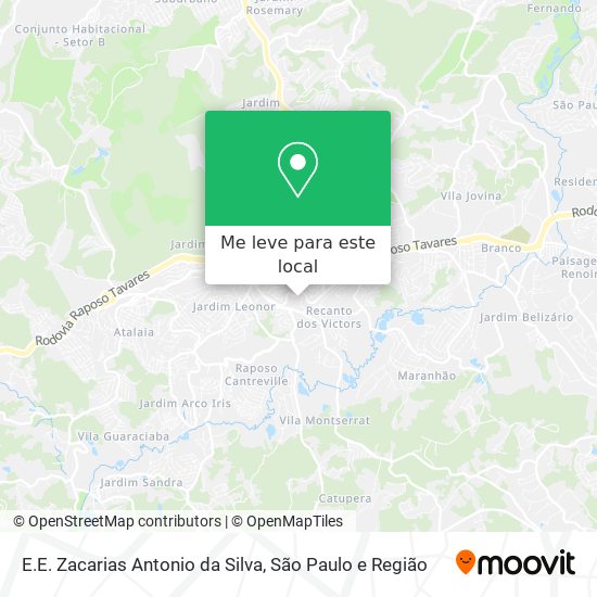 E.E. Zacarias Antonio da Silva mapa