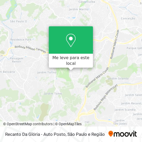 Recanto Da Glória - Auto Posto mapa