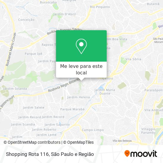 Shopping Rota 116 mapa