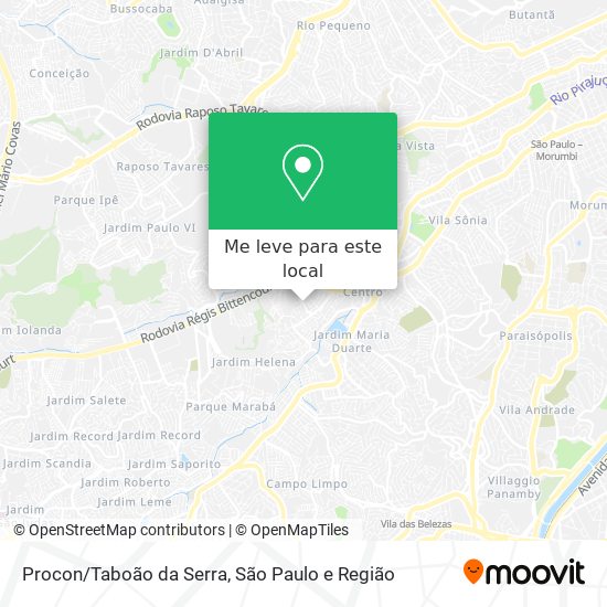 Procon/Taboão da Serra mapa