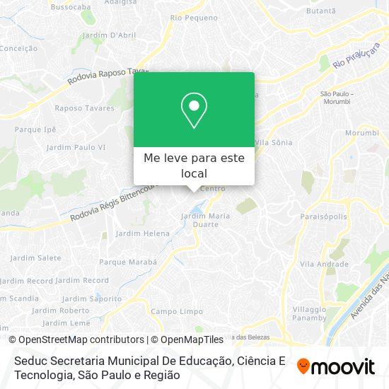 Seduc Secretaria Municipal De Educação, Ciência E Tecnologia mapa