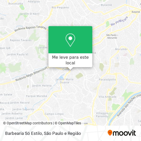 Barbearia Só Estilo mapa