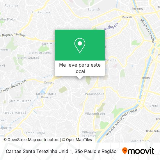 Caritas Santa Terezinha Unid 1 mapa