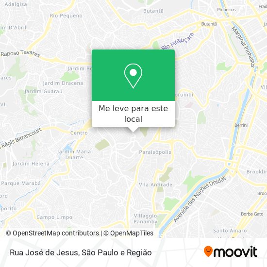 Rua José de Jesus mapa