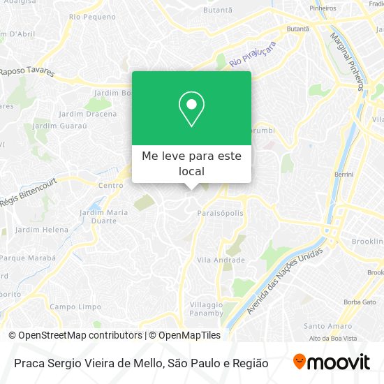 Praca Sergio Vieira de Mello mapa