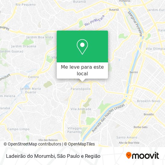 Ladeirão do Morumbi mapa