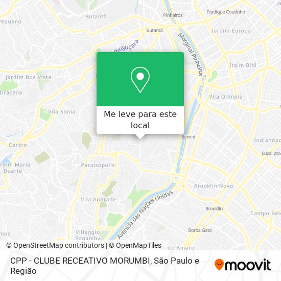 CPP - CLUBE RECEATIVO MORUMBI mapa