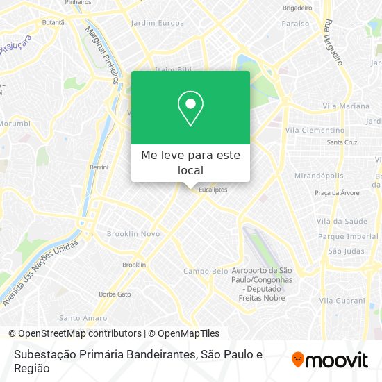 Subestação Primária Bandeirantes mapa