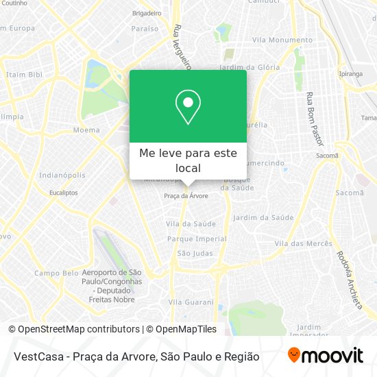 VestCasa - Praça da Arvore mapa