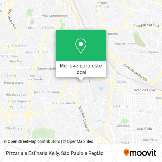 Pizzaria e Esfiharia Kelly mapa