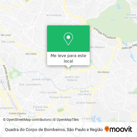 Quadra do Corpo de Bombeiros mapa