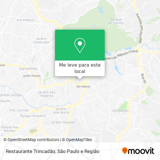 Restaurante Trincadão mapa