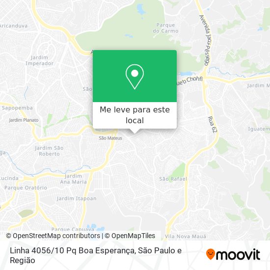 Linha 4056/10 Pq Boa Esperança mapa