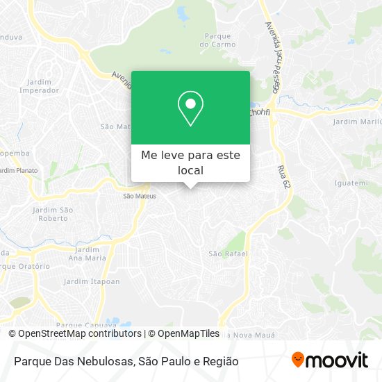 Parque Das Nebulosas mapa